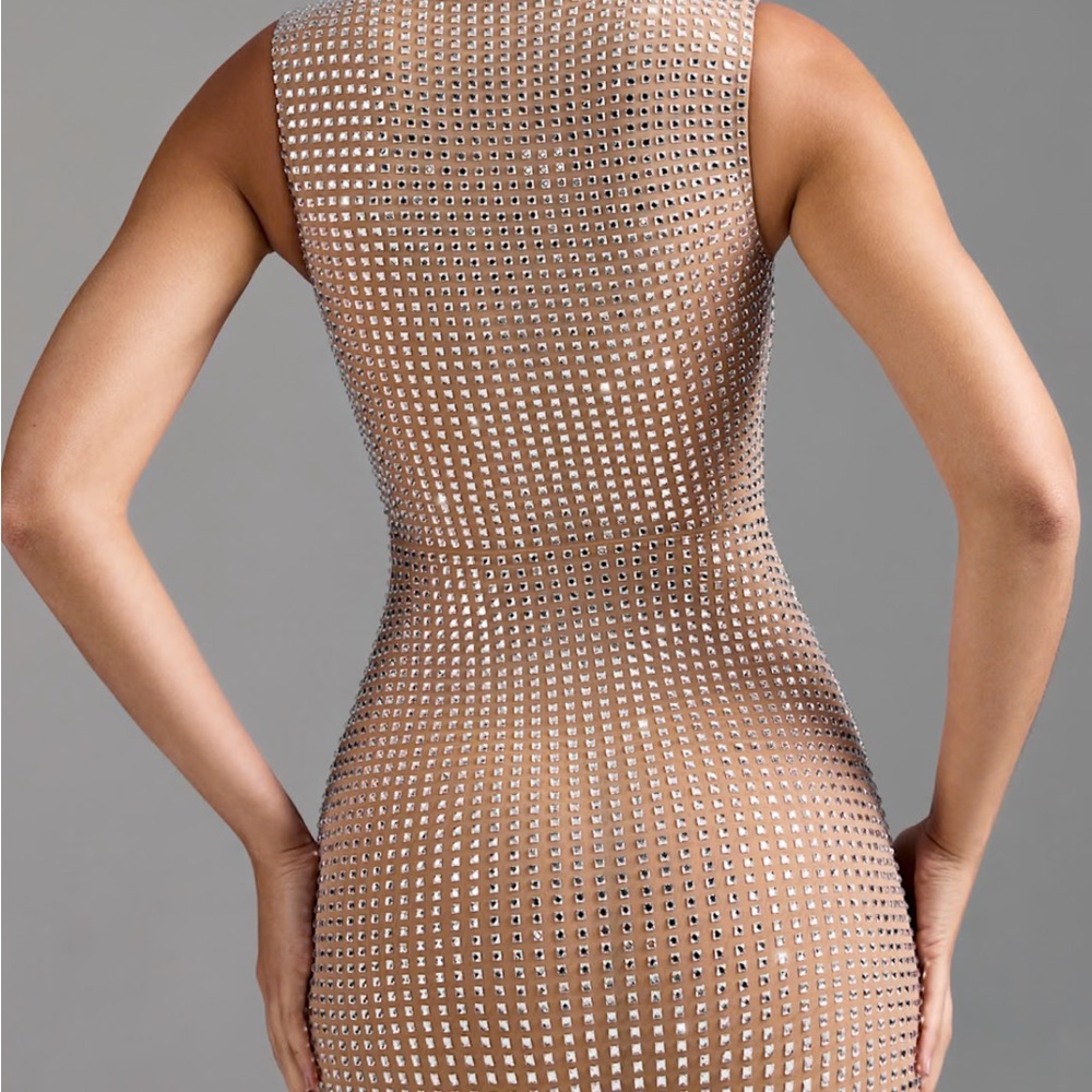 Sindre
Embellished Square-Neck Mini Dress in Almond - Picture 2 of 2